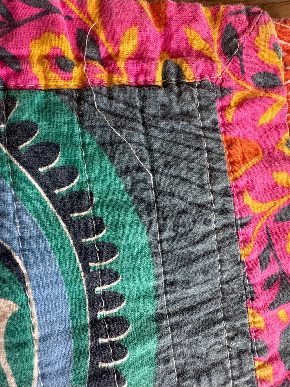 SINGLE LUSH cotton bohemian standard size quilted pillow sham